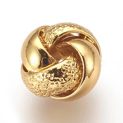 Brass Beads, Flower, Real 18K Gold Plated, 9x5.5mm, Hole: 2mm(KK-I635-05G)