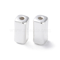 Alloy Beads, Long-Lasting Plated, Cuboid, Silver, 9x4x4mm, Hole: 1.3mm(PALLOY-F309-16S)