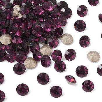 Preciosa&reg MAXIMA Crystal Round Stones, Czech Crystal, Dura Foiling, Round(431 11 615 Chaton), 20050 Amethyst, SS39(8.15~8.4mm)