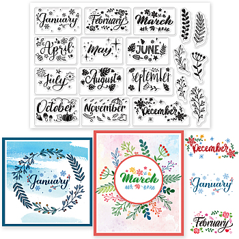 Custom PVC Plastic Clear Stamps, for DIY Scrapbooking, Photo Album Decorative, Cards Making, Word, 160x110x3mm