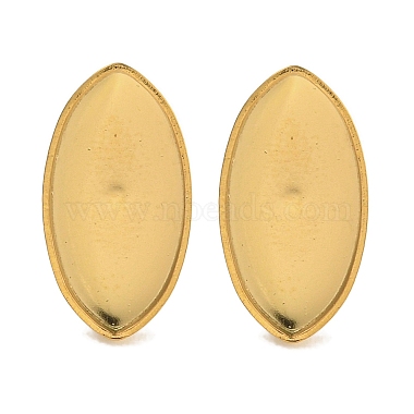 Golden Oval 304 Stainless Steel Stud Earring Findings