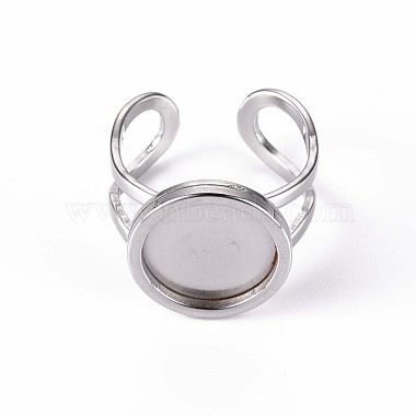 201 Stainless Steel Cuff Pad Ring Settings(X-STAS-S080-040B-P)-2