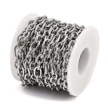 304 Stainless Steel Twist Oval Link Chains(CHS-K017-03P)-2