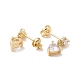 Clear Cubic Zirconia Heart Dangle Stud Earrings(EJEW-G315-05G)-2