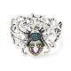 Halloween Tibetan Style Alloy Rhinestone Bangles(BJEW-P367-01AS)-2