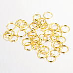 Iron Open Jump Rings, Round, Cadmium Free & Nickel Free & Lead Free, Golden, 14x1.2mm, 17 Gauge, Inner Diameter: 11.6mm, about 2700pcs/1000g(IFIN-JRG14mm-G-NF)