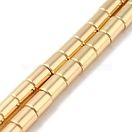 Electroplated Synthetic Non-magnetic Hematite Beads Strands, Column, Light Gold Plated, 8x6mm, Hole: 1.2mm, about 52pcs/strand, 16.14''(41cm)(G-Q1009-I02-01LG)