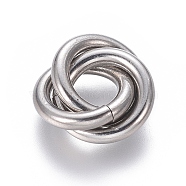 Tarnish Resistant 304 Stainless Steel Linking Rings, Interlocking Ring, for Necklace Making, Stainless Steel Color, 13.5x12x4.5mm, Ring: 10x2mm, Inner Diameter: 6mm(STAS-L239-01C-P)