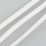 Imitation Leather Cord, PU Leather, White, 4mm, 100yard/bundle(300 feet/bundle)(LC-K002-4mm-06)