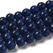 Cat Eye Beads, Round, Dark Blue, 8mm, Hole: 1mm, about 15.5 inch/strand, about 49pcs/strand(CER8mm26)