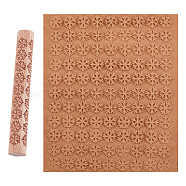 Beech Wood Ceramics Tool, Round Column, Snowflake Pattern, 151x21mm(DIY-WH0224-93A)