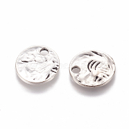 Alloy Pendants, Cadmium Free & Lead Free, Flat Round, Antique Silver, 13x1mm, Hole: 2mm(X-PALLOY-A18947-AS-LF)