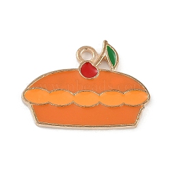 Thanksgiving Day Theme Alloy Enamel Pendants, Golden, Food, 17.5x24x1.5mm, Hole: 2mm(ENAM-D064-03D)