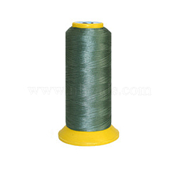 150D/2 Machine Embroidery Thread, Nylon Sewing Thread, Elastic Thread, Dark Olive Green, 12x6.4cm, about 2200m/roll(EW-E002-07)