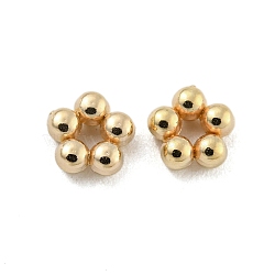CCB Plastic Spacer Beads, Flower, Golden, 5x2.3mm, Hole: 1.2mm(CCB-L014-18G)