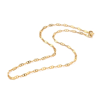 304 Stainless Steel Mariner Link Chain Necklaces, with Lobster Claw Clasps, Golden, 16.93 inch(43cm)