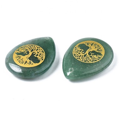 Natural Green Aventurine Pendants(G-T122-71I)-4