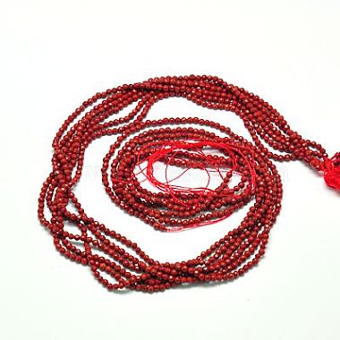 Natürliche rote Jaspis Perlen Stränge(G-J002-22)-2