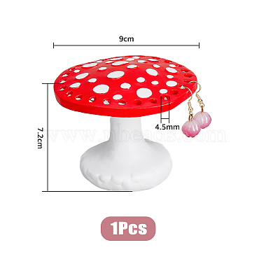 Mushroom 26-Hole Resin Earring Display Stands(EDIS-WH0012-31A)-2