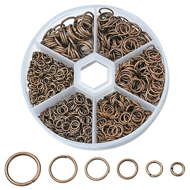 Red Copper Ring Iron Open Jump Rings