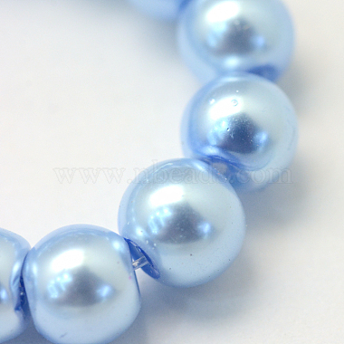 Baking Painted Pearlized Glass Pearl Round Bead Strands(X-HY-Q003-6mm-24)-3
