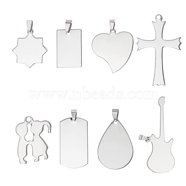 Stainless Steel Color Mixed Shapes Stainless Steel Pendants