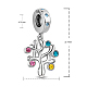 TINYSAND Rhodium Plated 925 Sterling Silver Cubic Zirconia Happiness Tree European Dangle Charms(TS-P-075)-2