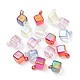 Transparent Acrylic Pendant with AB Color Plated(MACR-D059-05)-1