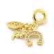 Rack Plating Brass Micro Pave Cubic Zirconia European Dangle Charms(KK-P270-02E-G)-2