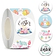 4 Patterns Round Dot Easter Theme Paper Self-adhesive Rabbit Easter Egg Stickers(PW-WG83424-01)-1