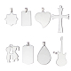 201 Stainless Steel Heart Stamping Blank Tag Pendants(STAS-PH0018-77)-1
