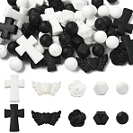 Food Grade Eco-Friendly Silicone Beads, Mixed Shapes, Focal Beads, Mixed Color, 14~35x14~37.5x8~15mm, Hole: 2~2.2mm, 84pcs/set(SIL-YW0003-77)