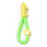 Cat Paw Print PVC Plastic Phone Wristlet Strap Rope, Mobile Accessories Decoration, Lawn Green, 10.8~10.9x3.3~3.4x1.3cm(KY-Z001-01C)