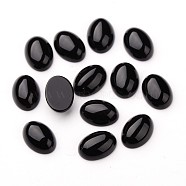 Grade A Natural Black Agate Oval Cabochons, Dyed, 18x13x7mm(G-L394-05-18x13mm)