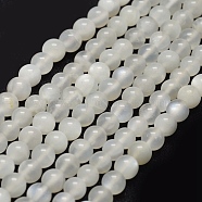 Natural White Moonstone Beads Strands, Round, 6mm, Hole: 1mm, about 67pcs/strand, 15.7 inch(40cm)(G-P335-04-6mm)