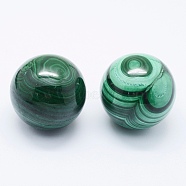 Natural Malachite Beads, Gemstone Sphere, Undrilled/No Hole, Round, 29~30mm(G-I193-05-A)