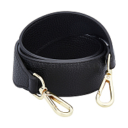PU Imitation Leather Bag Handles, with Alloy Clasps, for Bag Straps Replacement Accessories, Black, 90.5x4x0.35cm(DIY-WH0185-42)