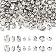 160Pcs 8 Style CCB Plastic Beads, for DIY Jewelry Making, Mixed Shape, Silver, 9.5~25x5.5~18mm, Hole: 1.2~1.8mm, 20pcs/style(CCB-CD0001-01)
