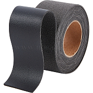 2M PVC Imitation Leather Ribbons, for Clothes, Bag Making, Black, 37.5mm, about 2.19 Yards(2m)/Roll(SRIB-WH0011-125C-01)