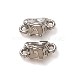 304 Stainless Steel Connector Charms, Cup Links, Stainless Steel Color, 9x5x3.5mm, Hole: 1mm(STAS-N124-49P)
