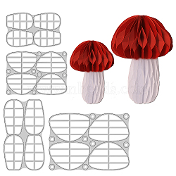 4Pcs 4 Styles Carbon Steel Cutting Dies Stencils, for DIY Scrapbooking, Photo Album, Decorative Embossing Paper Card, Stainless Steel Color, Matte Style, Mushroom Pattern, 6.2~8.3x5~12.2x0.08cm, 1pc/style(DIY-WH0309-548)