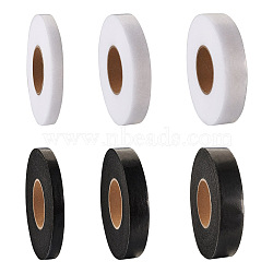 6Rolls 6 Style Non-woven Fabrics Polyamide Double-sided Hot Melt Adhesive Film, for DIY Clothing Sewing Accessories, Mixed Color, 1.2~2.5x0.01cm, about 70 yards/roll, 1 roll/style(DIY-CD0001-43)