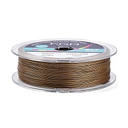 7-Strand Round Nylon Coated Steel Wire, Beading Wire for Necklaces Bracelets, Import From Japan, Dark Goldenrod, 0.4mm, about 328.08 Feet(100m)/Roll(TWIR-T002-01B-11)