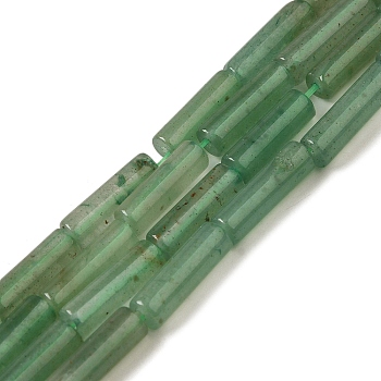 Natural Green Aventurine Beads Strands, Column, 13~14x4~4.5mm, Hole: 1.2mm, about 14pcs/strand, 7.48''(19cm)