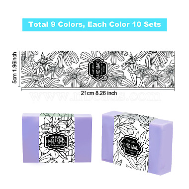 Elite 90Pcs 9 Style Handmade Soap Paper Tag(DIY-PH0005-78)-2