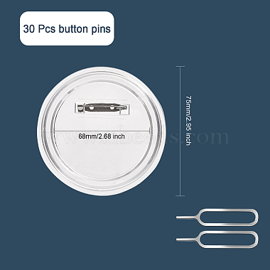 30Pcs Acrylic Button Badge Findings(DIY-GL0004-29)-2