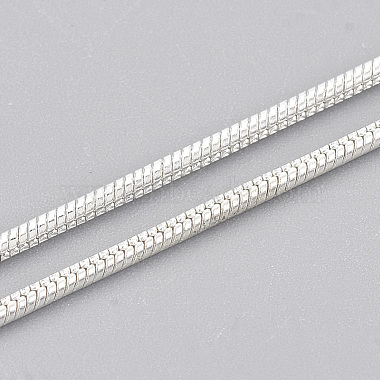 Brass Round Snake Chain Necklaces(X-MAK-T006-11B-S)-3