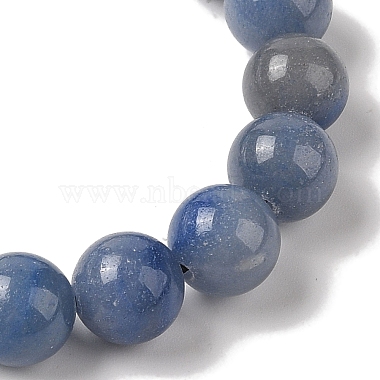 10 bracelets ronds en perles tressées en aventurine bleue naturelle de mm(BJEW-C067-01C-16)-3