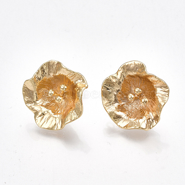 Real Gold Plated Brass Stud Earrings