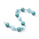 Handmade Synthetic Turquoise Beaded Chains(AJEW-JB00509-04)-2